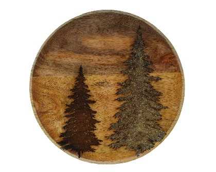 Dekoteller Mangoholz natur 22x22x2.5cm