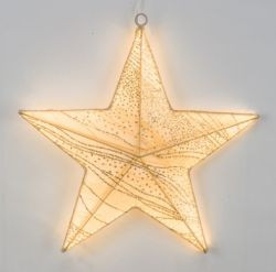 LED-Stoffstern,gold,156LED gold,häng,Tim/out/Ada,38x5x36