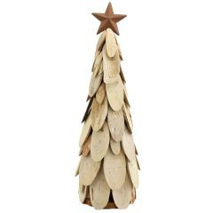 X-Mas Baum Holz natural 50x18cm