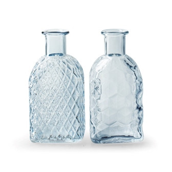 Vase Glas blau 13,5x6,5cm