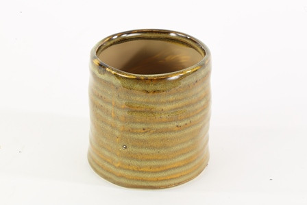 Topf Keramik oliv Ø8x7,5cm