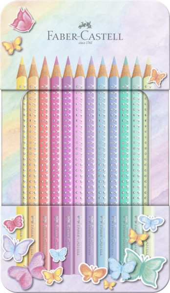 Faber-C. Buntstift Sparkle 12er Metalletui Pastell