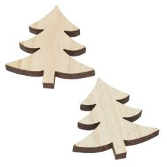Streuteile Holz Weihnachtsbaum 6cm, 4 St.