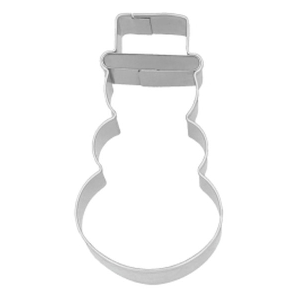 Ausstechform Schneemann Edelstahl 6cm mit Innenprägung PG rot