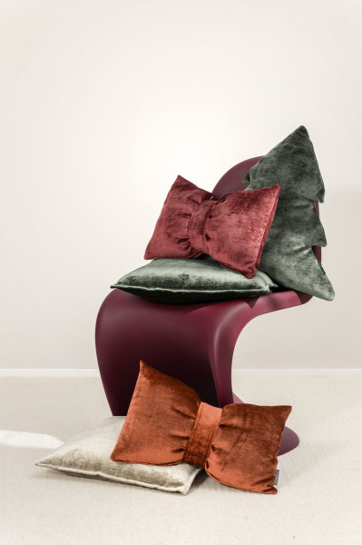 Schleifenkissen Rossini 45x30cm taupe