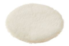 Teppich rund Felloptik Mini, 1St. ca. 12cm creme