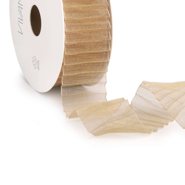 Band ORGANZA PLISSE 38mmx10m gold