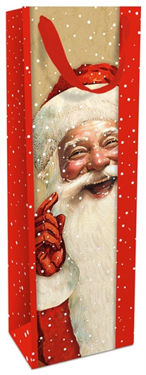 Geschenktasche 12x36x8cm Happy Santa