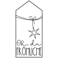 Stempel Oh du fröhliche 4x8cm