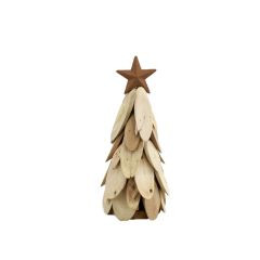 X-Mas Baum Holz natural 29x15cm