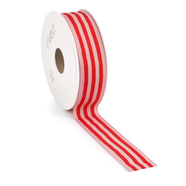 Band CANDY STRIPE 25mmx15m rot
