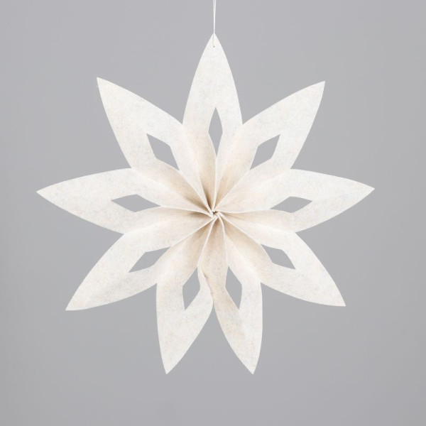 Stern Hänger Filz beige 40cm