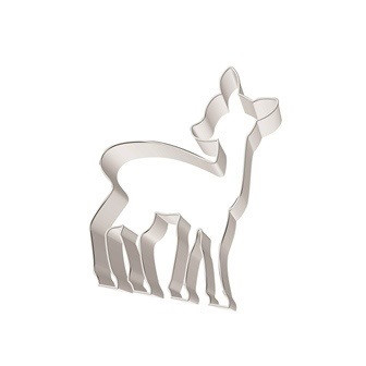 Ausstechform Rehkitz 6cm, Edelstahl PG blau