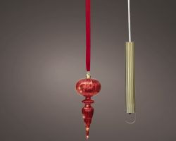 LED Ornament rot indoor 27x10,5cm