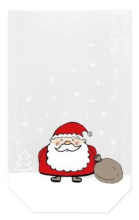 Klarsichtbeutel 11,5x19cm 10Stück Lieber Weihnachtsmann
