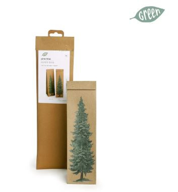 Papiertasche PINE TREE 33x8cm dunkelgrün