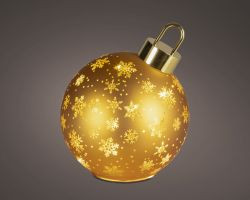 LED Kugel gold indoor 23x18cm