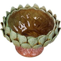 Planter Steingut terra 26,5x26,5x17cm