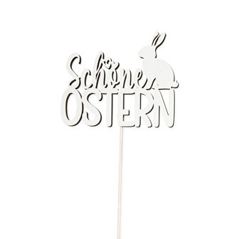 Stecker Holz Schöne OSTERN weiss