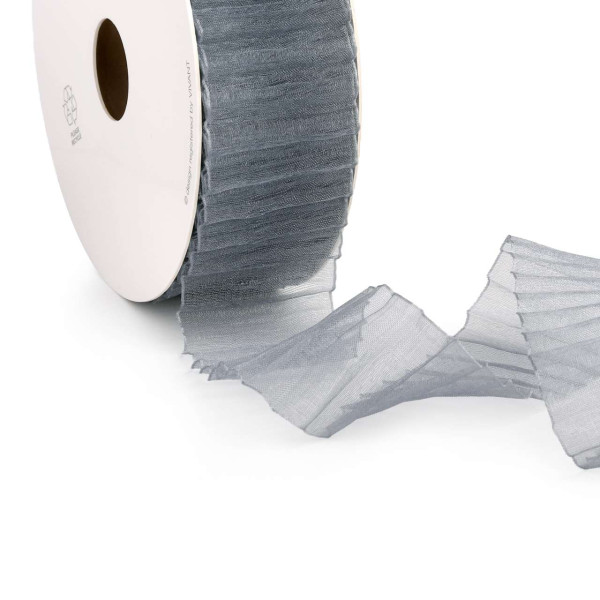 Band ORGANZA PLISSE 38mmx10m eisblau