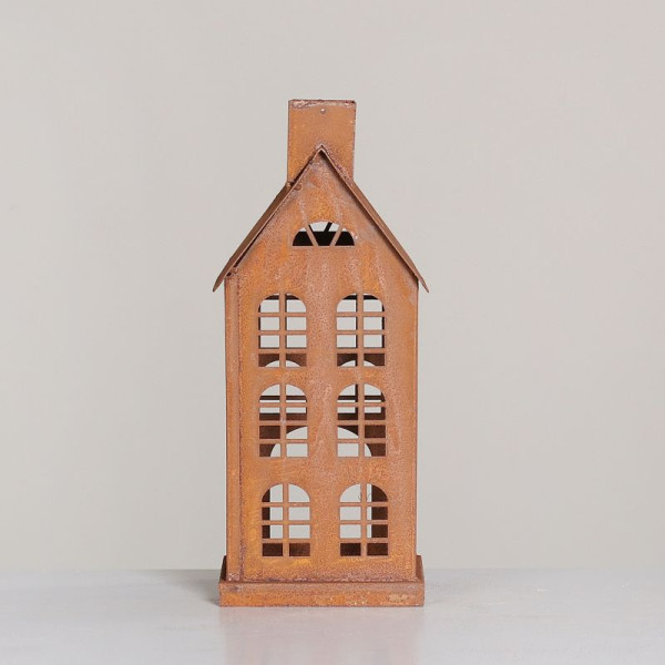 Deko Haus Rost braun 32cm