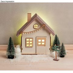 Holzbausatz Wichtelhaus 13,5x6,5x17,5cm natur