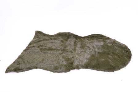 Fell Plüsch oliv grün 90x60cm