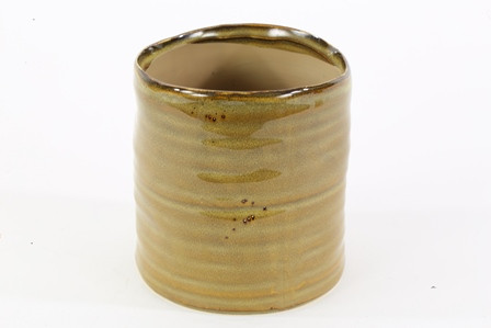 Topf Keramik oliv Ø11x11,5cm