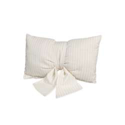 Kissen Schleife gestreift ca.50x32cm beige