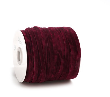 Band VELVET 100mx6mm Fb.25 bordeaux