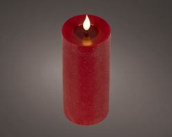 LED Kerze rot indoor 20x7,5cm
