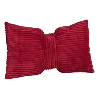 Kissen Schleife rot 45x30cm