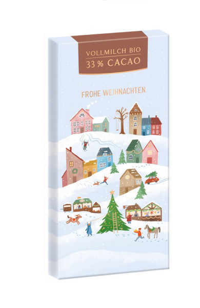 Bio-Schokolade 80g Weihnachten Frohe Weihnachten