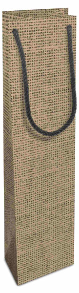 Tasche 7x26x6cm Kraftpapier Jute