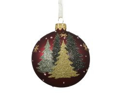 Kugel Tannenbaum Glas D8cm