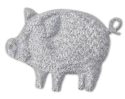 Schmuckschweinchen silber 52mm 20Stück