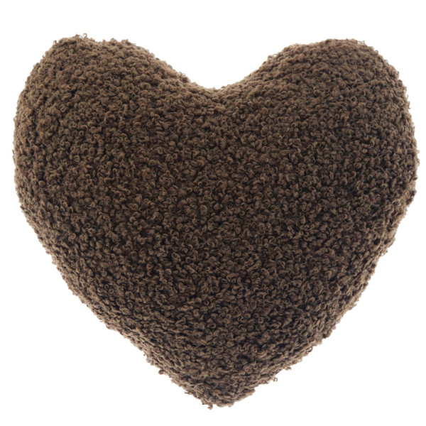 Kissen Curly heart 40x40cm taupe