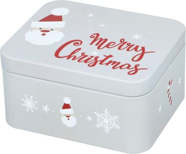 Gebäckdose Merry Christmas grau eckig Größe S