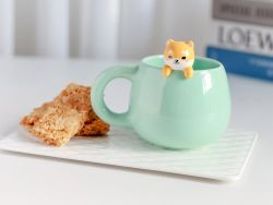 Tasse Keramik mit Anhängsel SHIBA 450ml