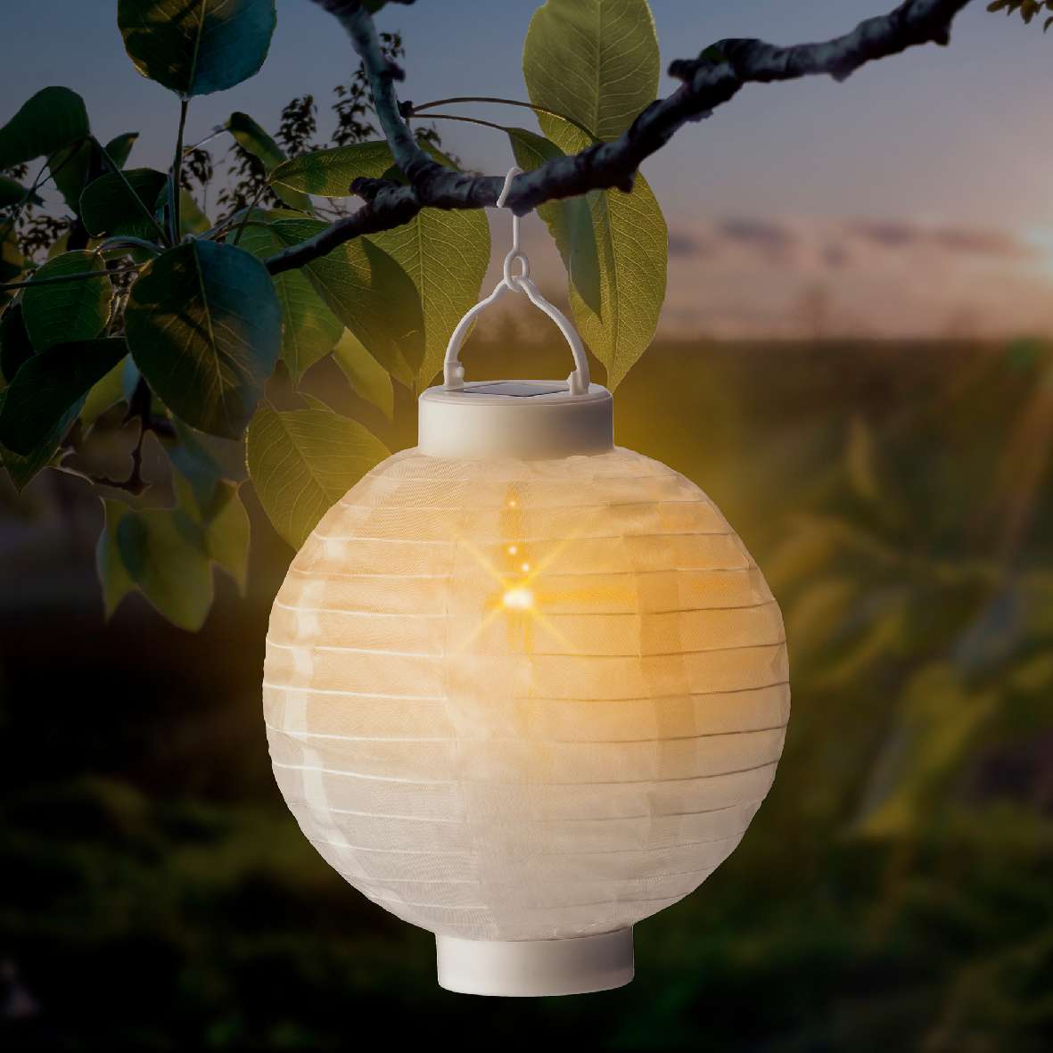 35er Set Solar-Lampions – Wetterfest, Rund, 35 Cm, Mit LED & Akku, Für Garten & Party