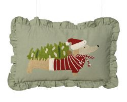 Kissen Christmas Dachshund Baumwolle 50x30x10cm