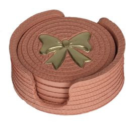 Untersetzer Schleife Polyresin 11,5x11,5x4,5cm BOX/4