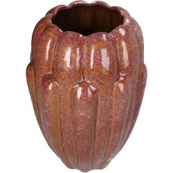 Vase Steingut braun 21x21x30,5cm