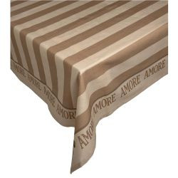 Tischdecke Amore Baumwolle beige 140x240cm