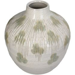 Vase Steinzeug grün 25x25x25,5cm