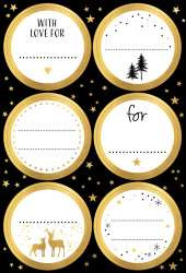 Sticker 11,5x17cm 4er Pg Modern Wintertime