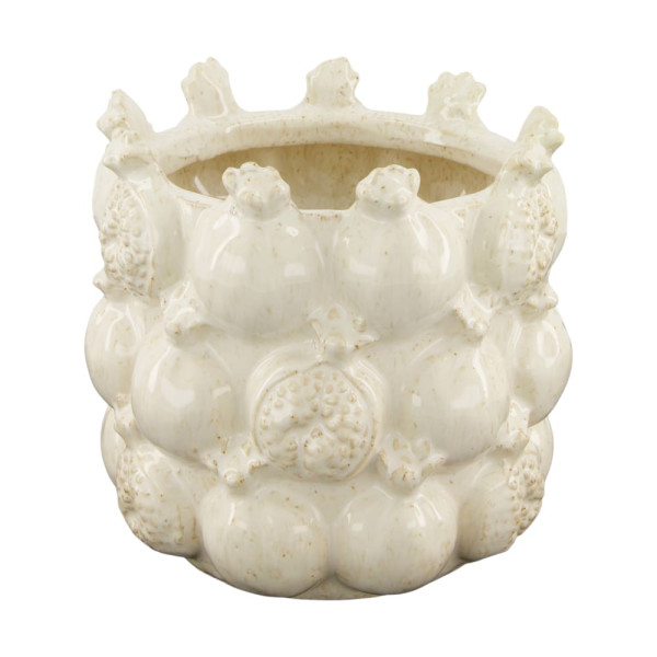 Pflanztopf Keramik off weiss 16x16x15cm