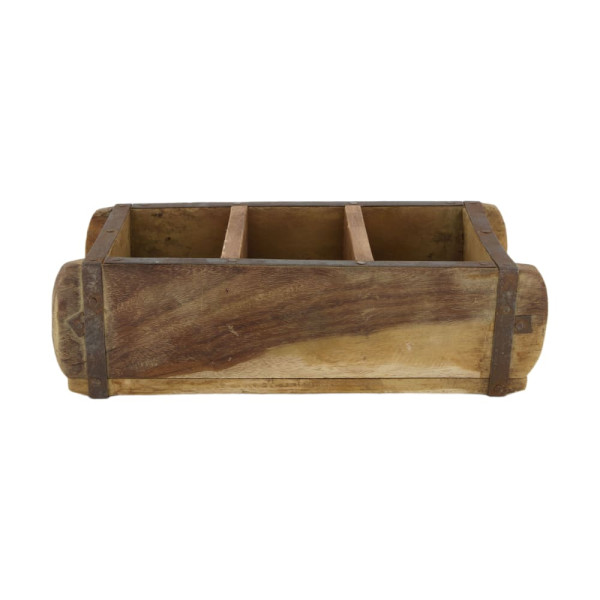 Wandregal Ziegelform Holz natur 30x15x10cm