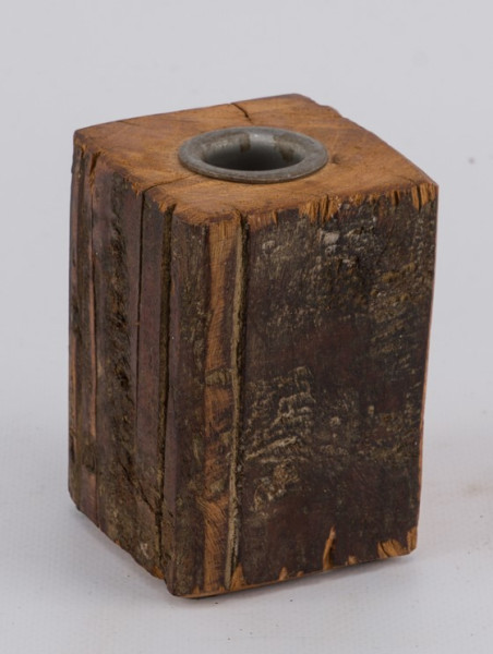 Kerzenhalter Holz braun f.Stabkerze 6x6x9cm