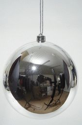 Kugel bruchfest silber glanz 14cm